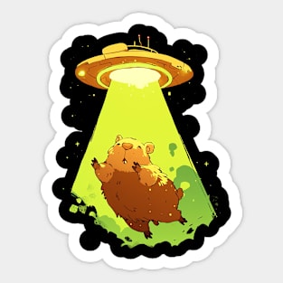 capybara abduction Sticker